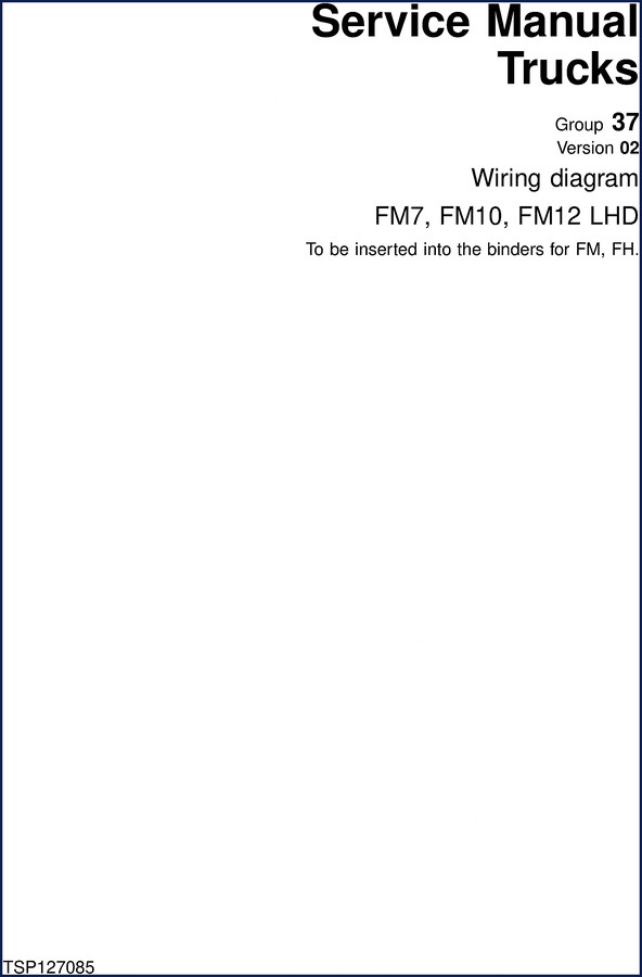 Volvo Penta FM7, FM10, FM12 factory wiring diagram manual cover - 142 pages