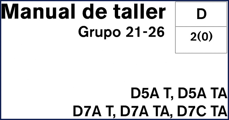 Volvo Penta D5A T, D5A TA, D7A T, D7A TA, D7C TA workshop manual cover – 176 pages of factory repair information
