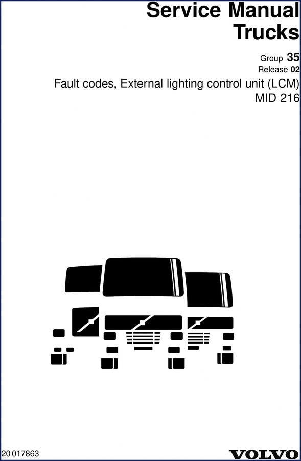 Volvo Trucks 2005 Service Manual cover page showing disassembly instructions for complete vehicle