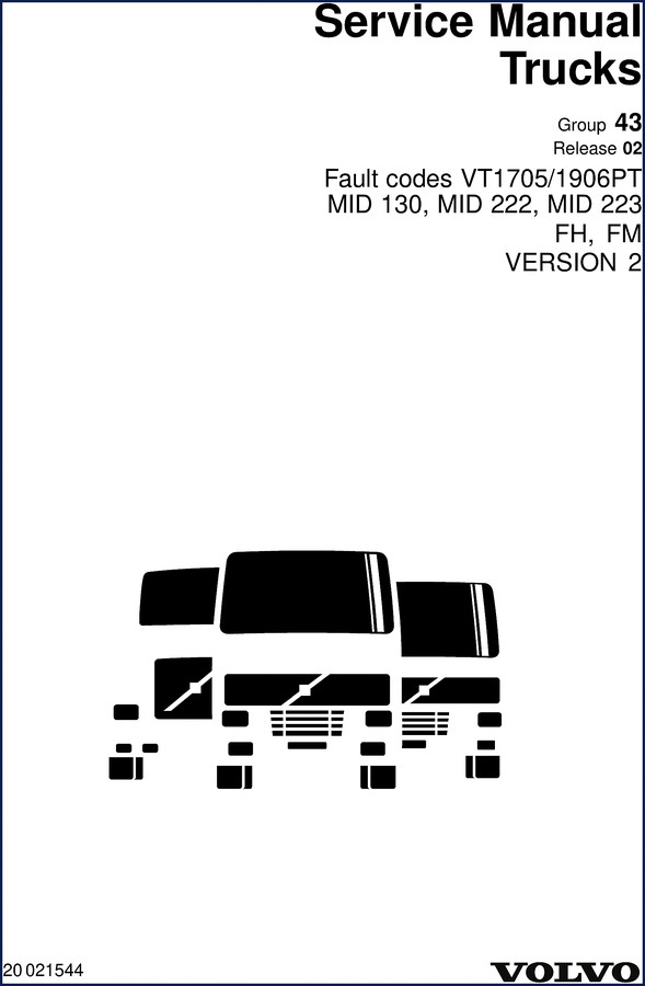 Volvo Trucks FM FH VT1705 1906PT 2005 Service Manual cover