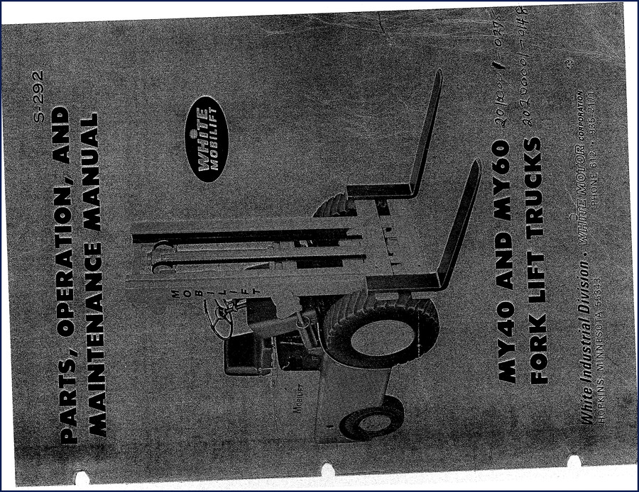 White MY40 MY60 Parts Catalog - factory OEM parts manual cover