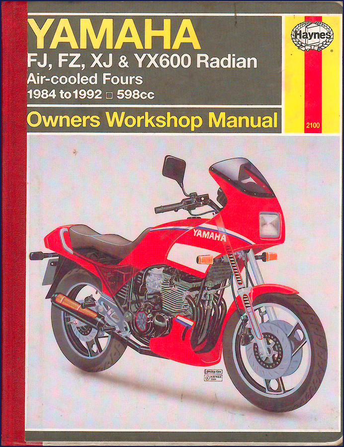 Yamaha FZ600 FJ600 XJ600 YX600 workshop manual 1984-1992 cover