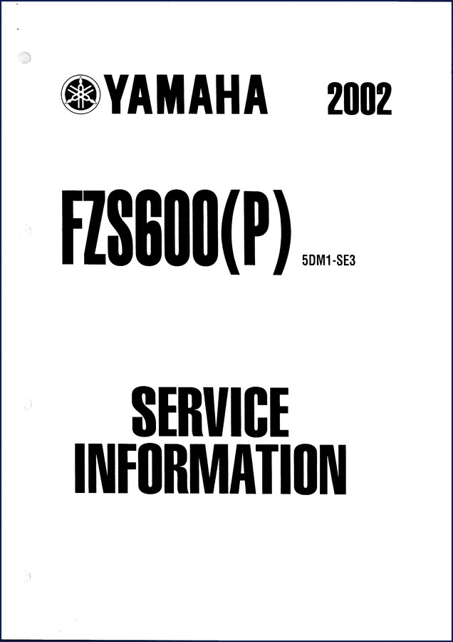 Yamaha FZ600 1998 Service Manual cover - 364 pages factory OEM repair manual