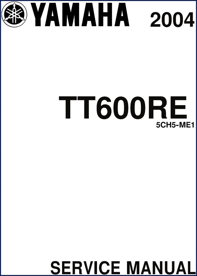 2004 Yamaha TT600RE Service Manual cover