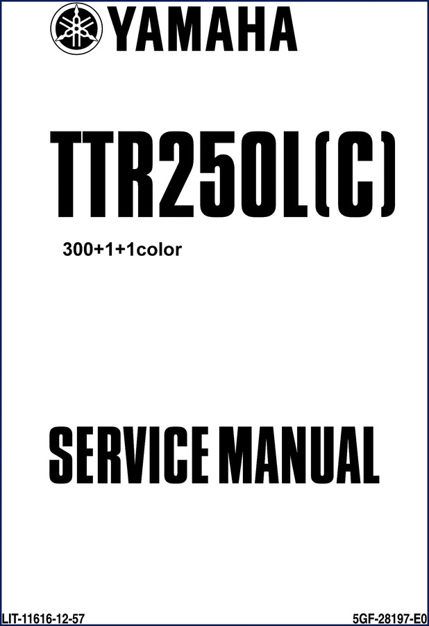 1999 Yamaha TTR250L Service Manual cover with wiring diagram section