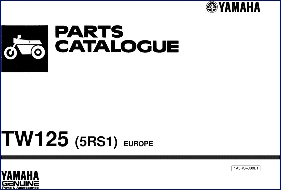 Yamaha TW125 Parts Catalog - OEM factory exploded parts diagrams for engine, transmission, chassis