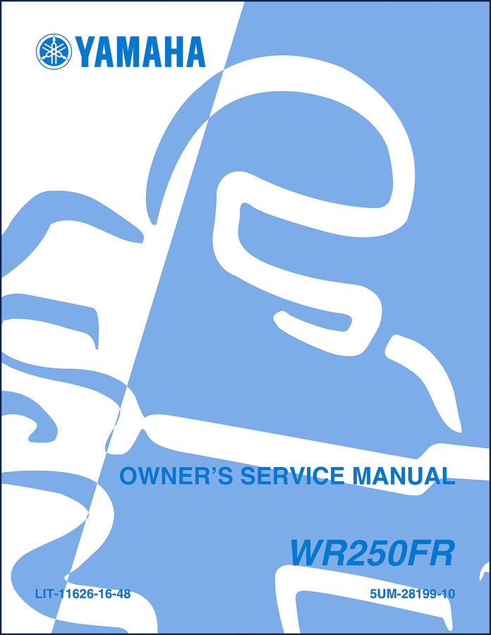 2002 Yamaha WR250FR Service Manual cover – OEM factory document 343 pages