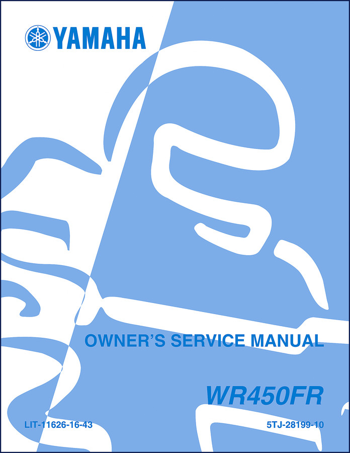 Yamaha WR450FR Service Manual – 340-page factory OEM document covers engine, electrical, chassis, and tuning