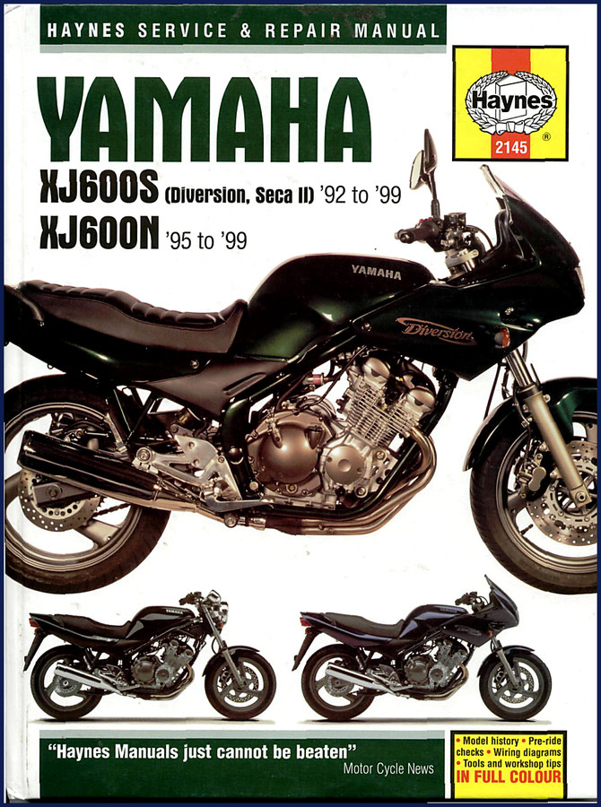 Yamaha XJ600S Service Manual cover 1992-1999 Haynes 2145