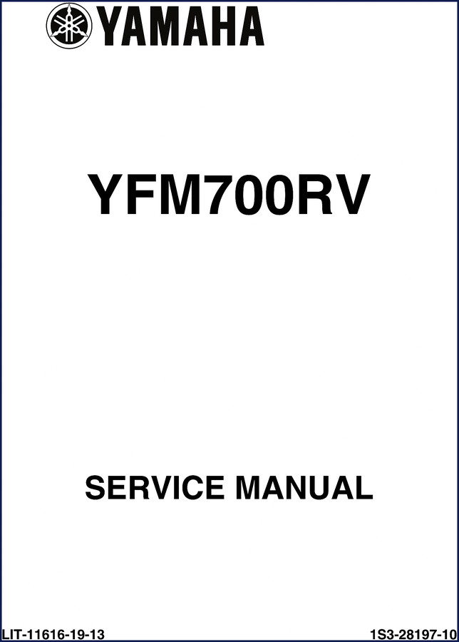 Yamaha YFM700RV service manual 402 pages OEM factory repair guide