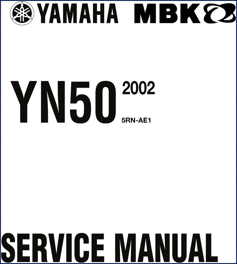 2002 Yamaha YN50 Service Manual cover page OEM factory document