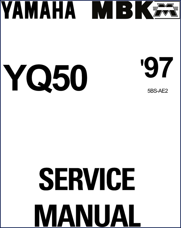 1997 Yamaha YQ50 Service Manual front cover