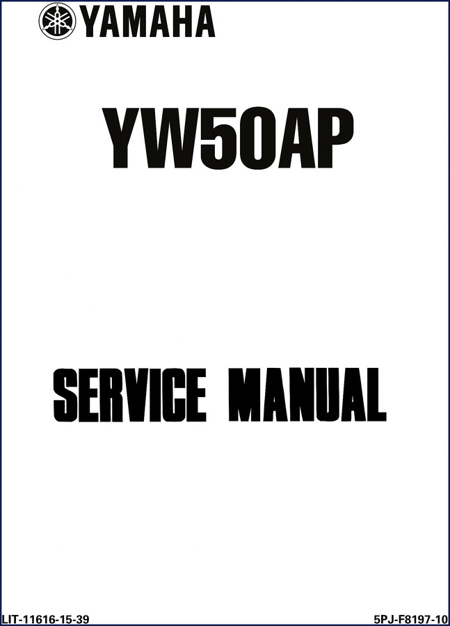 Yamaha YW50AP Service Manual cover - 214 pages factory document