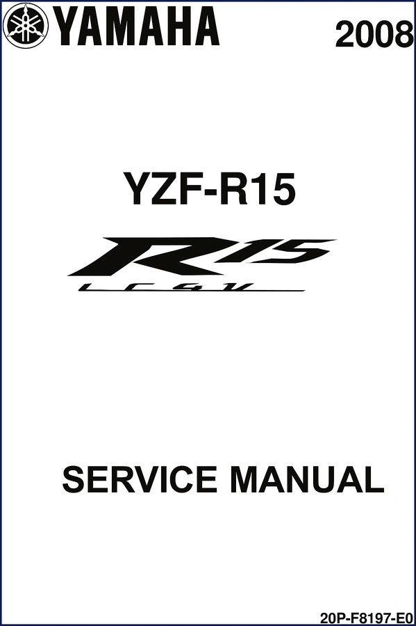 2008 Yamaha YZF-R15 Factory Service Manual cover – 338 pages of OEM specifications