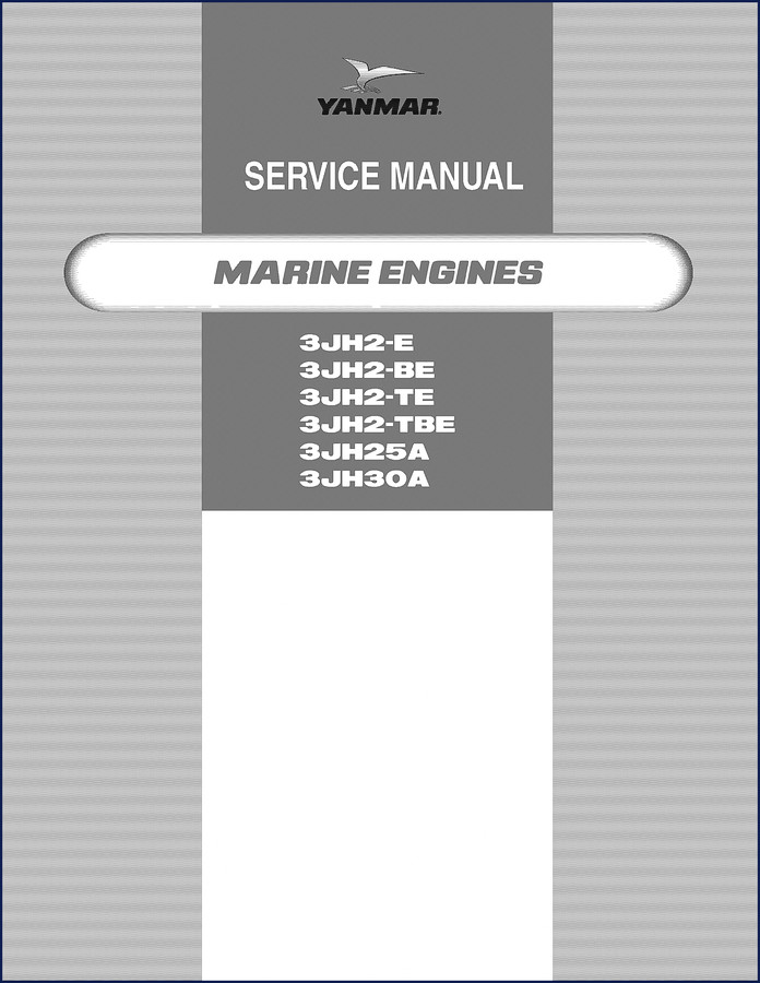 Yanmar 3JH2 series marine engine service manual cover - 153 pages OEM factory document