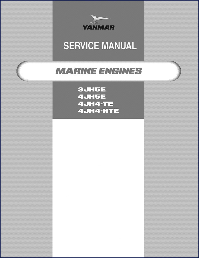 Yanmar 3JH5E, 4JH5E, 4JH4-TE, 4JH4-HTE Service Manual cover – 380 pages OEM factory manual