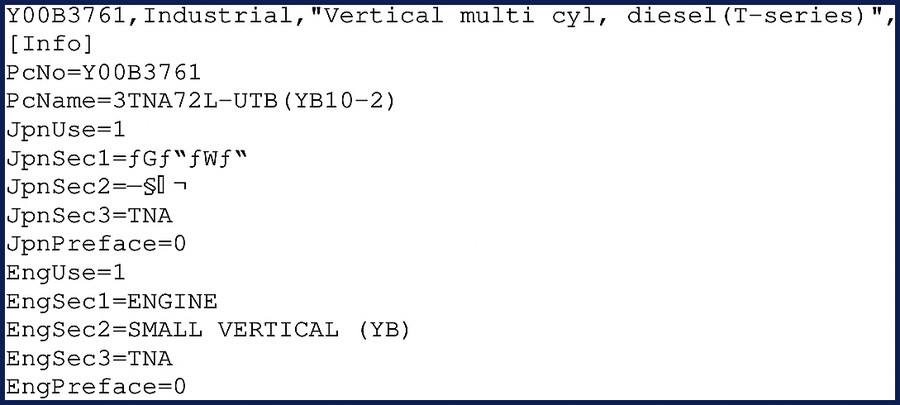Yanmar 3TNA72L-UTB engine technical manual – 70 pages OEM parts catalog