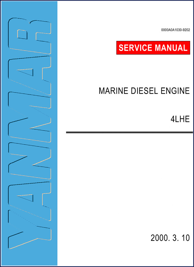 Yanmar 4LH-TE 4LH-HTE 4LH-DTE Service Manual cover 336 pages OEM