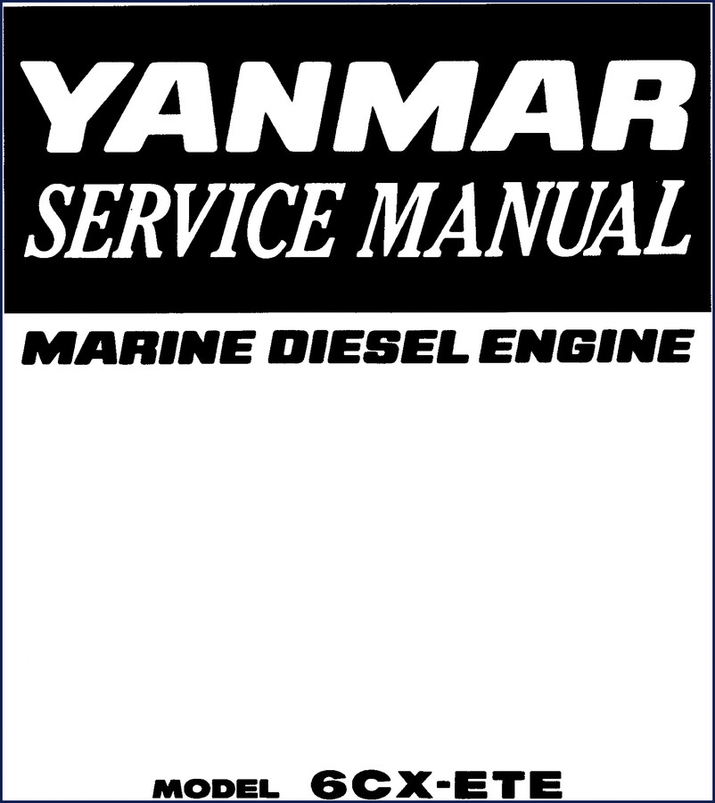 Yanmar 6CX-ETE Service Manual cover – 119 pages of OEM factory repair data for marine diesel engine