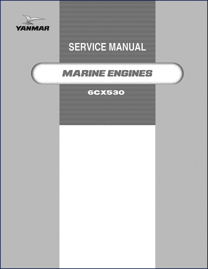 Yanmar 6CX530 Service Manual cover - 497 pages OEM factory service manual for marine diesel engine