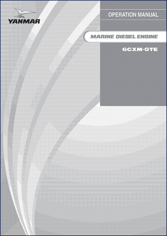 Yanmar 6CXM-GTE and 6CXM-GTE2 Service Manual cover - 132 pages of factory service procedures