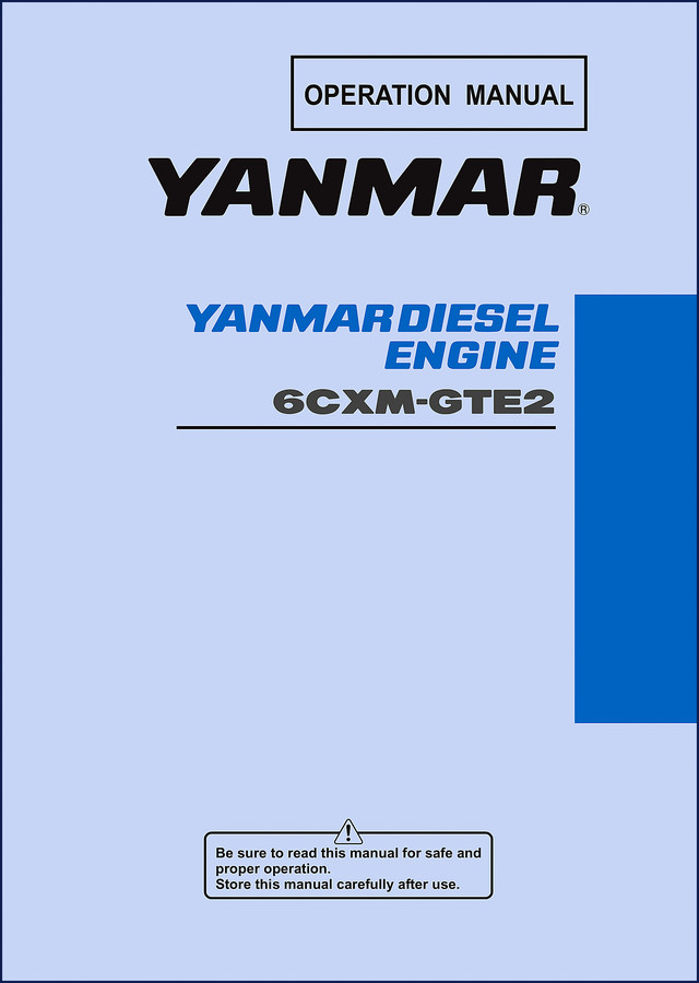 Yanmar 6CXM-GTE2 2000 Operators Manual cover