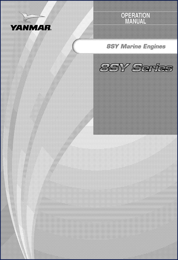 Yanmar 8SY series marine engine operation manual cover – 82 pages OEM document