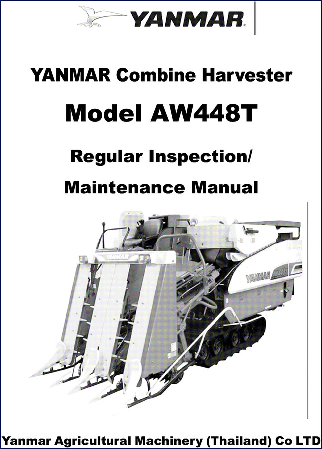 Yanmar AW448T Service Manual – 65 Pages of Factory Specs 2 Yanmar AW448T service repair manual cover - factory OEM document