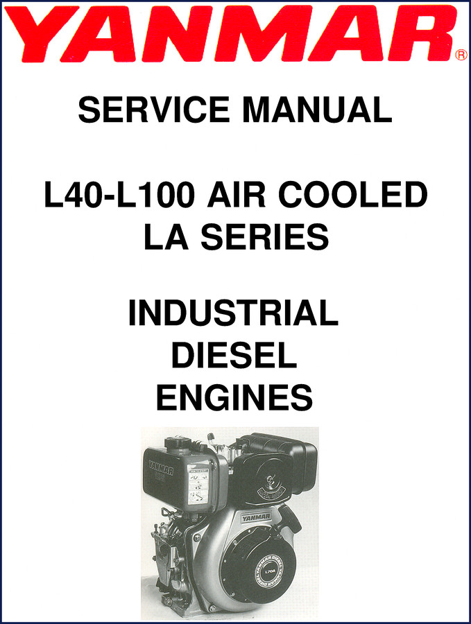 Yanmar L40 L100 Service Manual cover – 126-page factory OEM document for LA Series air-cooled diesel engines