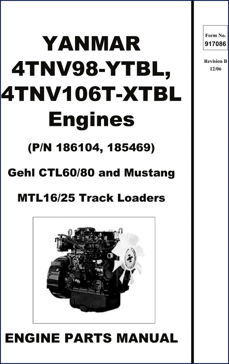 Yanmar CTL60 CTL80 MTL16 MTL25 2006 Engine Parts Catalog cover
