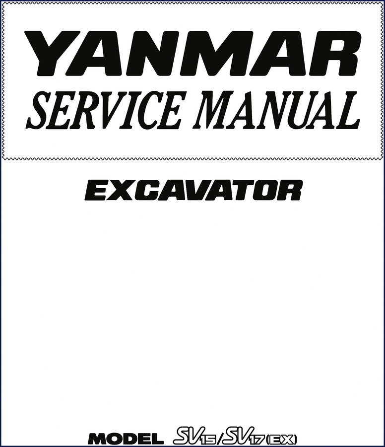 Yanmar SV13 SV17 Service Manual 356 pages factory OEM