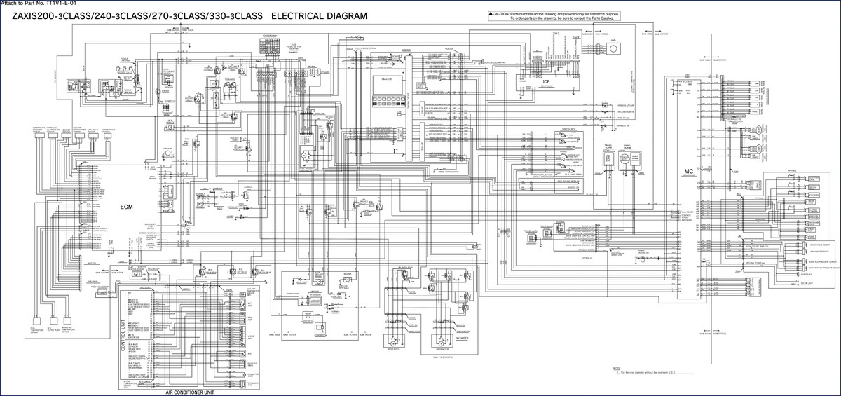 Zaxis 200-3, 240-3, 270-3, 330-3 Wiring Diagram – Factory OEM Electrical Schematics
