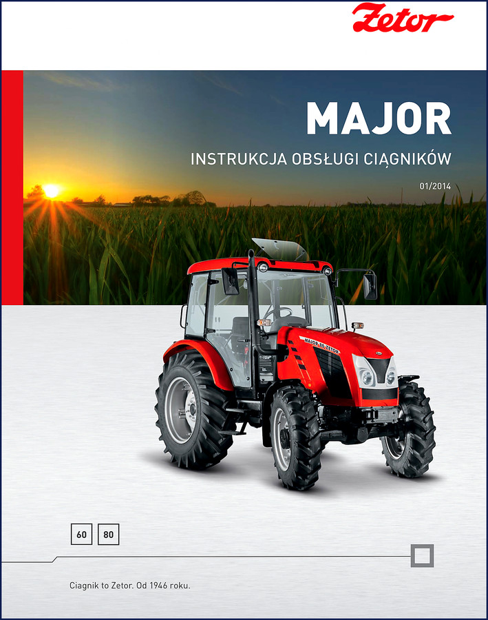 Zetor MAJOR 60/80 2014 User Manual cover thumbnail