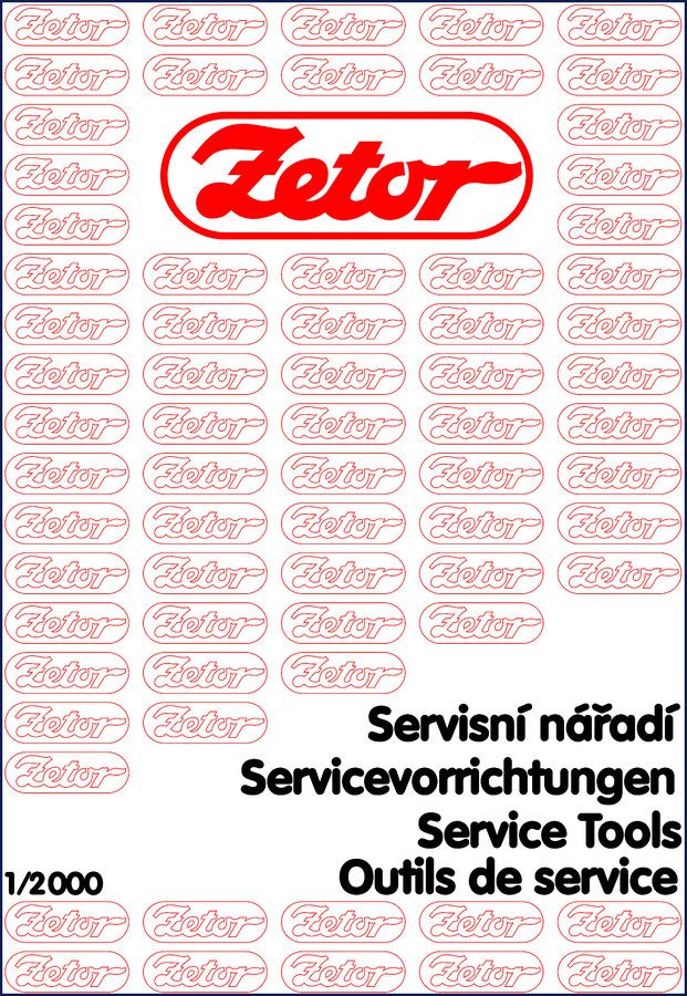 Zetor UR I UR III Service Tools Manual cover page showing factory tool kit