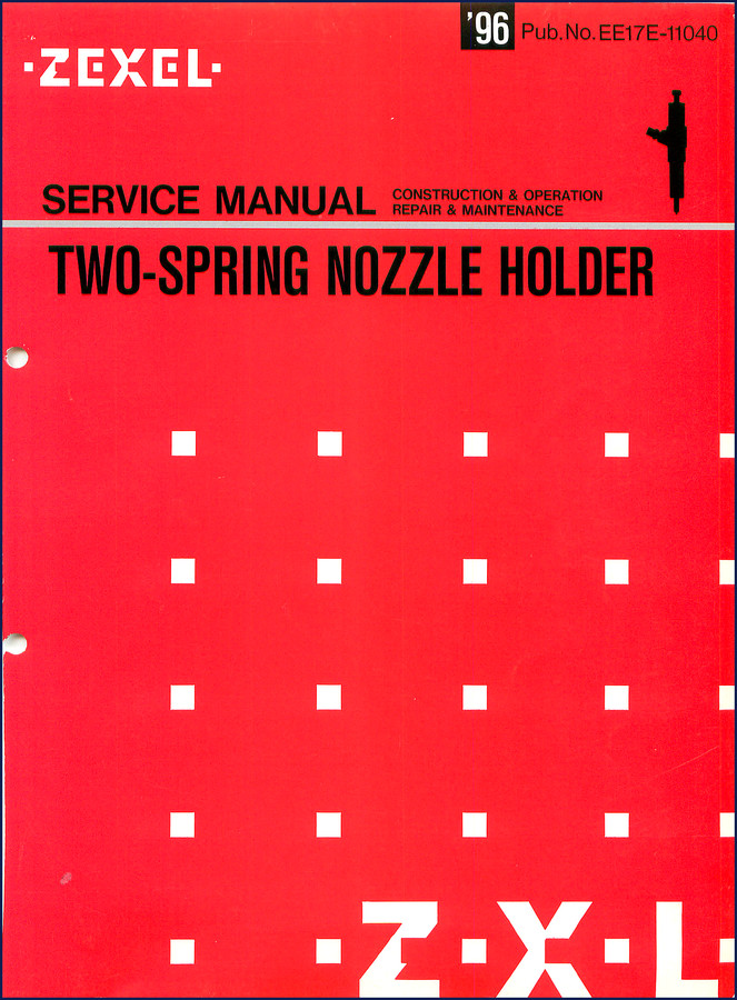 Zexel KBL2.1-S service manual cover page 1996 92 pages
