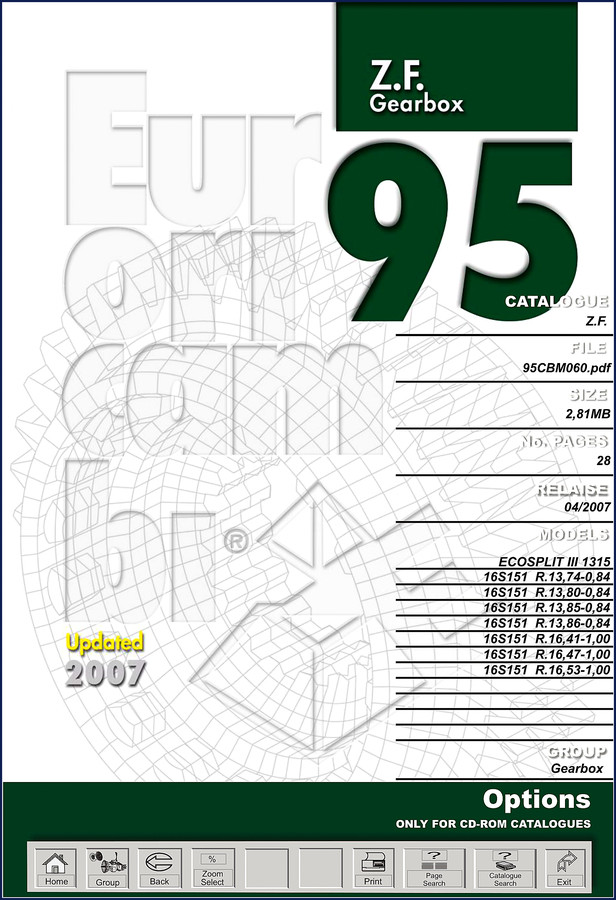 ZF 16S151 ECOSPLIT III Parts Catalog 2007 - 28 pages